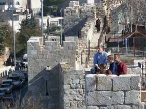Walking on the Wall of Jerusalem